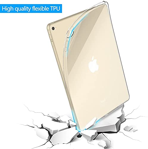 Premium Slim Transparent Silicone TPU Case for iPad Air 2 (2014, 9.7-inch) - Shock-Absorbent Protective Cover for iPad Model A1566/A1567 - Perfect for Work, Travel & Everyday Use