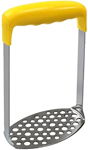HXR 2-Piece Stainless Steel Potato Masher Set - Heavy Duty Handheld Food Masher for Smooth Mashed Potatoes, Vegetables & Baby Food - Perfect Kitchen Tool for Home Cooking, Baking & Meal Prep