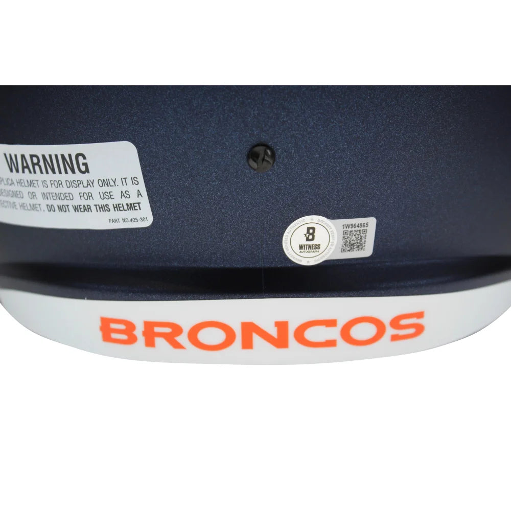 Bo Nix Autographed Denver Broncos Full Size Speed Helmet with BAS COA - Signed NFL Collectible for Fans & Memorabilia Display