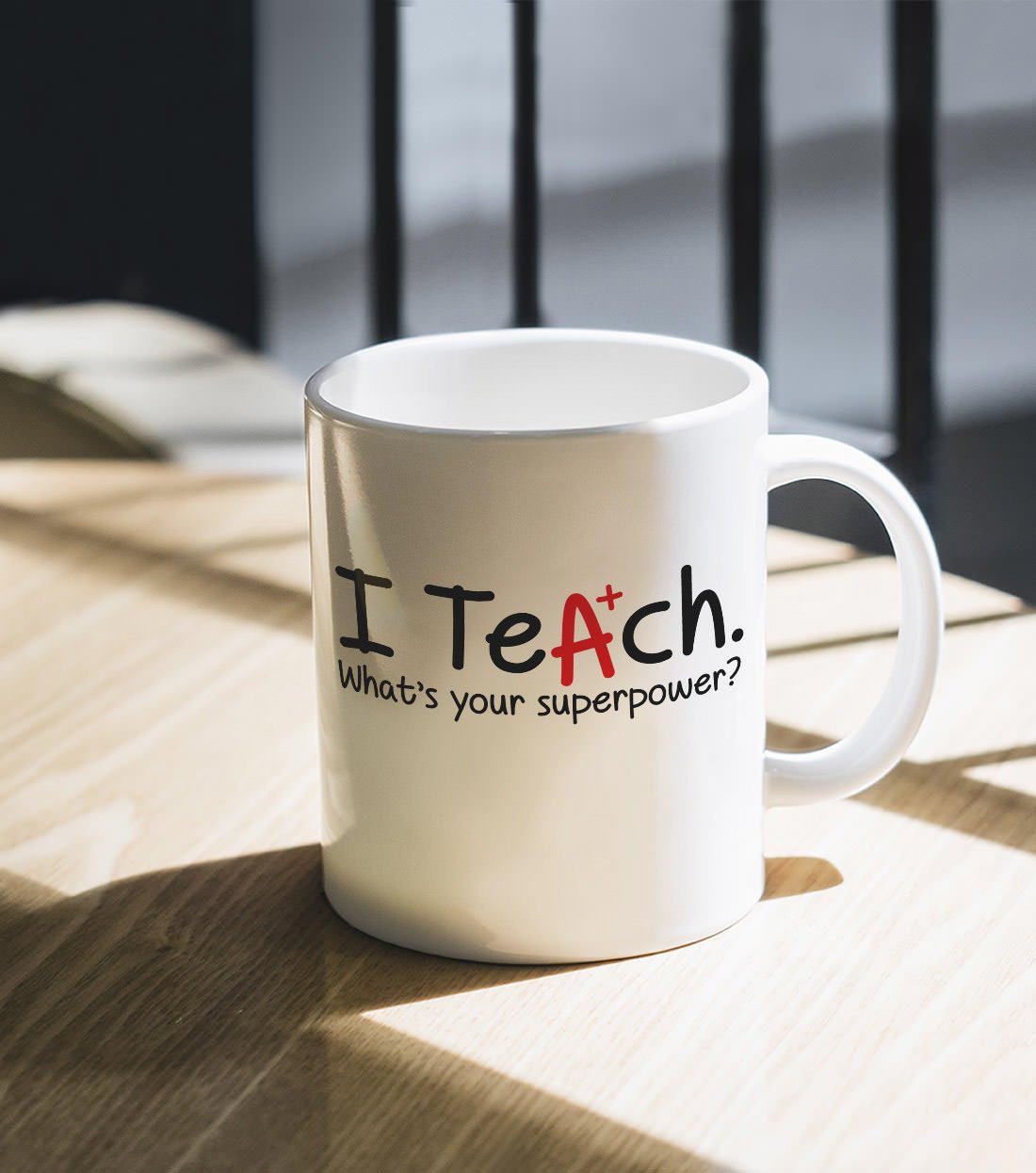 Best 'I Teach What's Your Superpower' Coffee Mug - 15oz White Ceramic Teacher Gift for Classroom, Office & Home Use