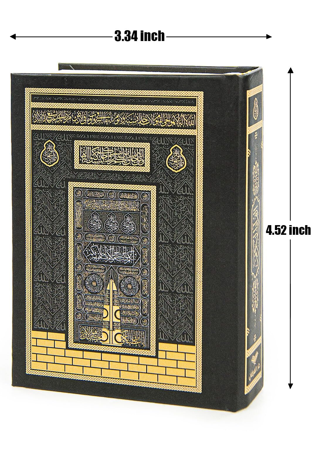 Premium Muslim Prayer Rug with Kaaba Design - Islamic Salah Mat for Worship, Namaz Rug & Sajadah - Gift Box Included - Perfect Islamic Gift for Men & Women - Black - Ideal for Home, Mosque & Travel Prayer