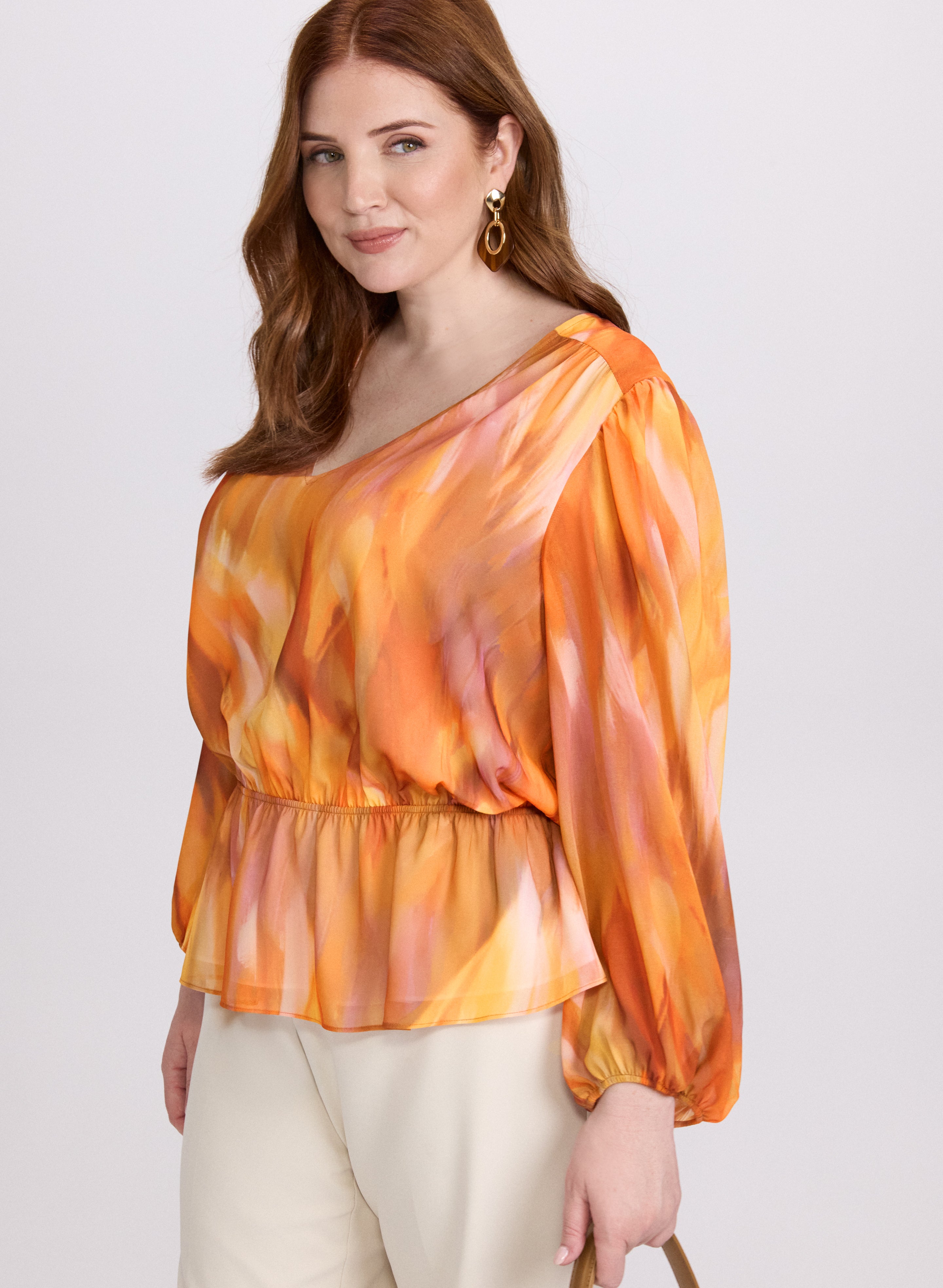 Elegant Balloon Sleeve Blouse for Women - Trendy Puff Sleeve Top - Perfect for Office, Date Night & Special Occasions
