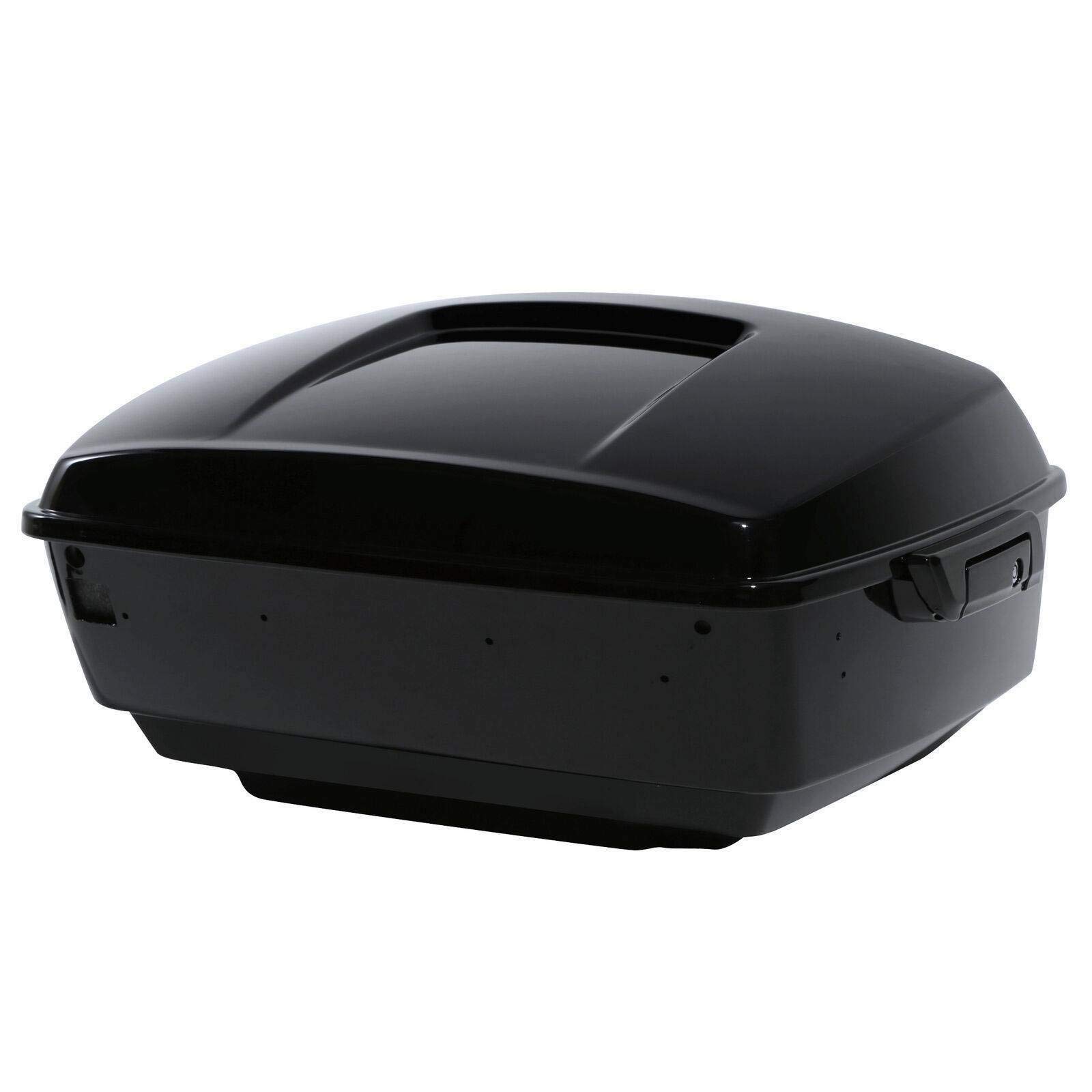 TCMT King Tour Pack Trunk - Black Latch Wrap Backrest with Speakers for Harley Touring Models (2014-2025) | Perfect for Harley Davidson CVO, Road King, Road Glide, Street Glide & Electra Glide | Durable Storage Solution for Long Rides & Road Trips