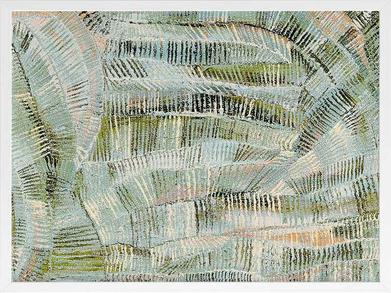 Dhala Bu Nya Green Framed Art Print - Modern Botanical Wall Decor for Living Room, Bedroom & Office - Perfect for Home Decor & Gifts