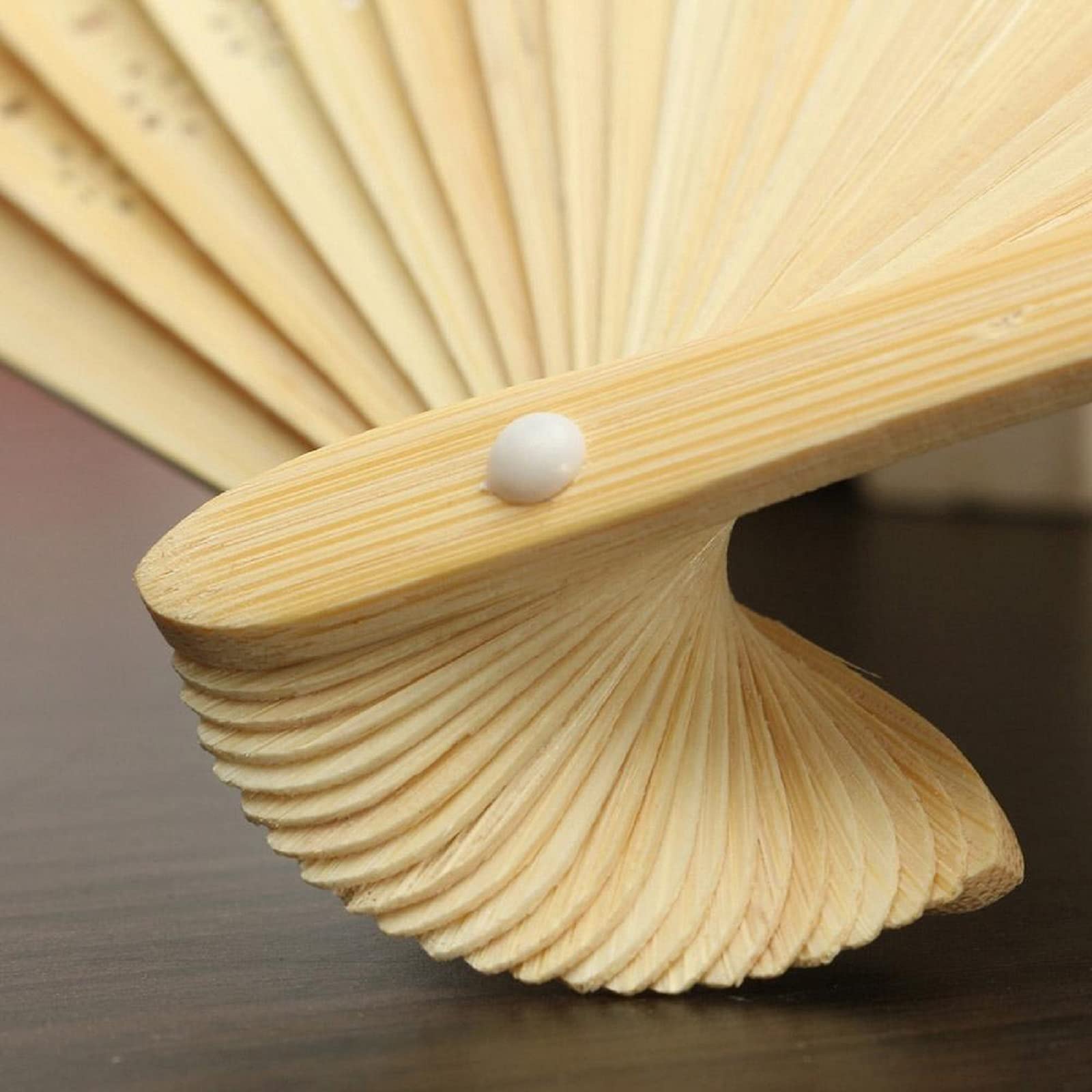 10Pcs DIY Bamboo Handheld Folding Paper Fans - Blank White Foldable Fans for Kids Drawing, Wedding Decor, Dance Parties & Home Decoration - Perfect for Summer Cooling, Arts & Crafts, and Event Decorations