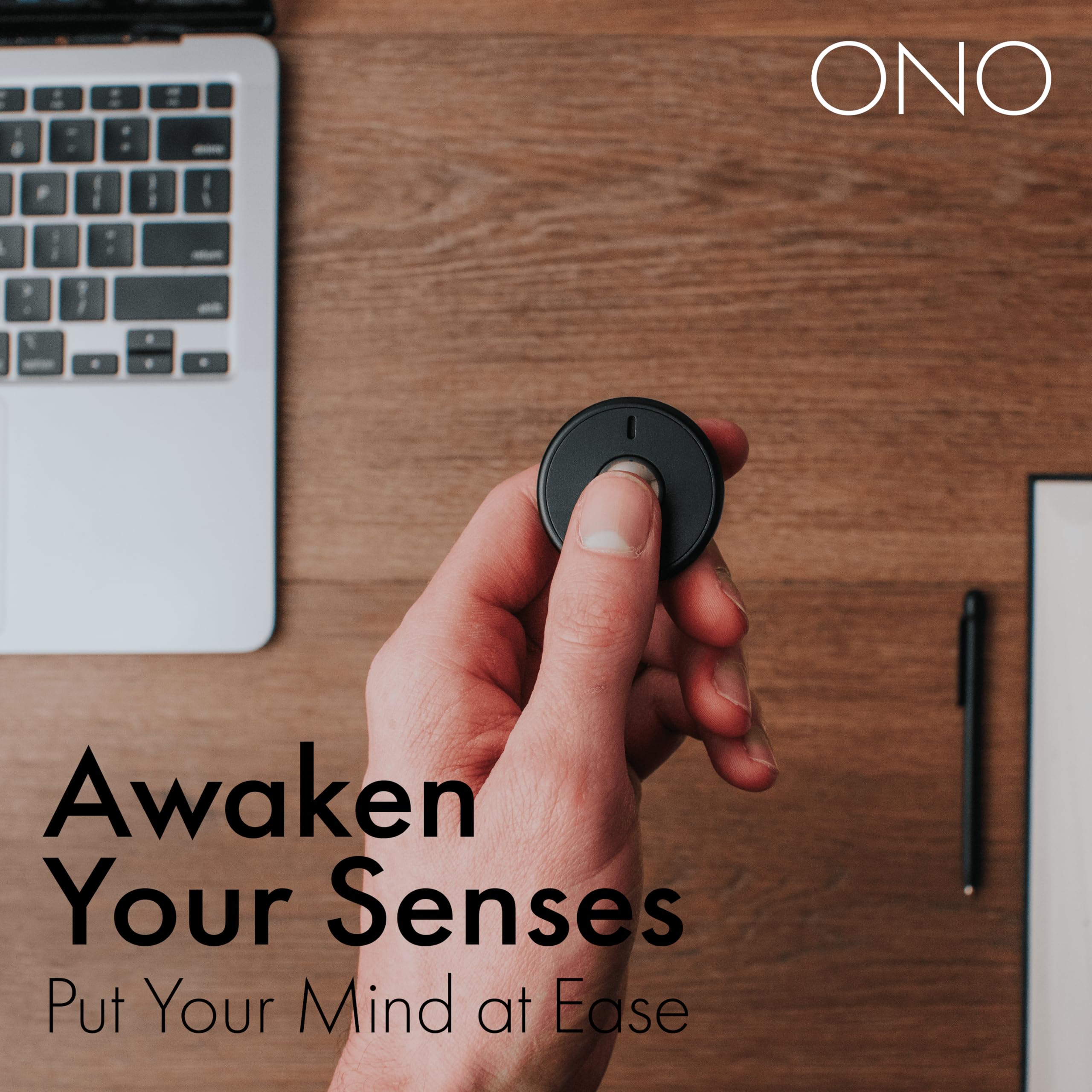ONO Scroller - Handheld Fidget Toy for Adults & Kids | Stress Relief & Anxiety Reduction Tool | Focus Booster for ADHD & Office Work | Compact Portable Design (Black Aluminum) - Perfect for Work, School & Travel