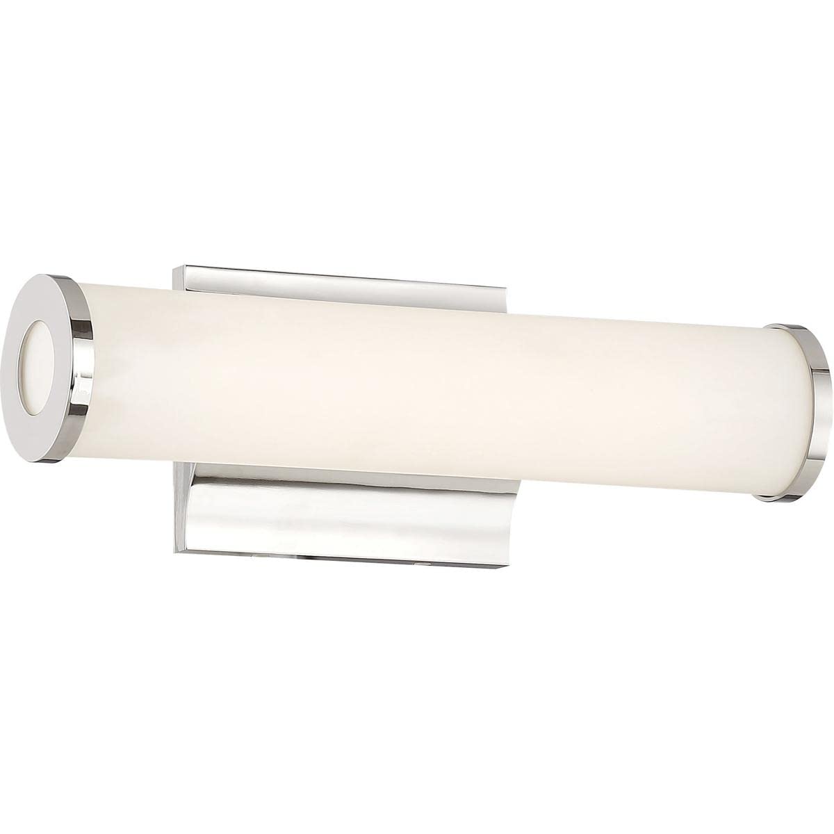 Nuvo 62/1131 12-Inch Single Light Bathroom Vanity Fixture in Polished Nickel - Perfect for Modern Bathroom Makeovers and Powder Room Upgrades