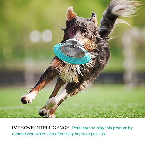 Interactive Dog Treat Ball - Slow Feeder Puzzle Toy for Medium/Large Dogs - Perfect for Mealtime Enrichment & Training (Blue)