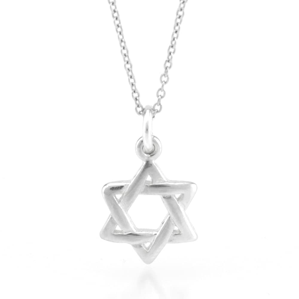 Sterling Silver Tiny Star of David Pendant Necklace - 18