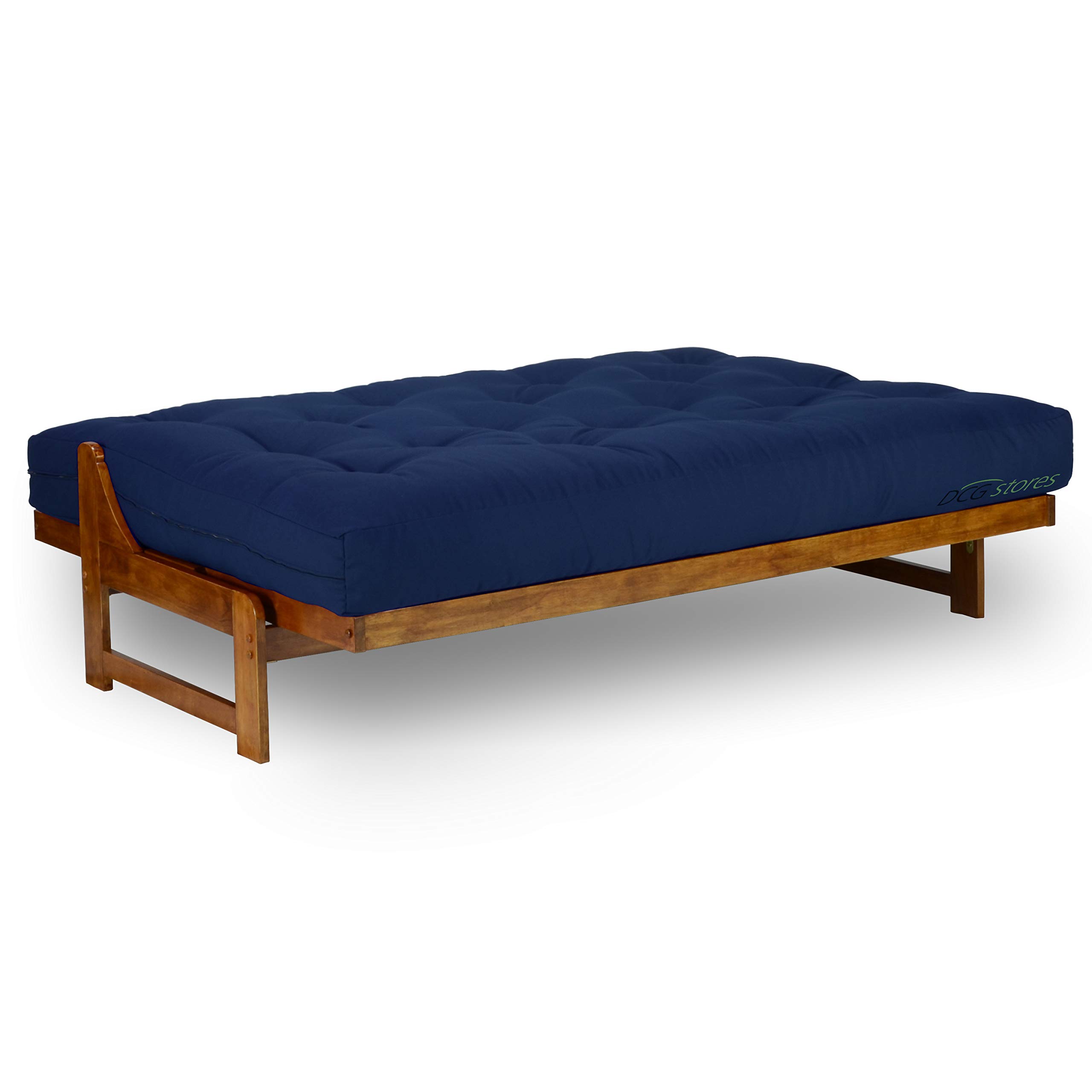 Nirvana Futons 6-Inch Comfort Full Size Futon Mattress - Navy Twill Fabric - Made in USA | Perfect for Guest Rooms, Dorms & Small Spaces