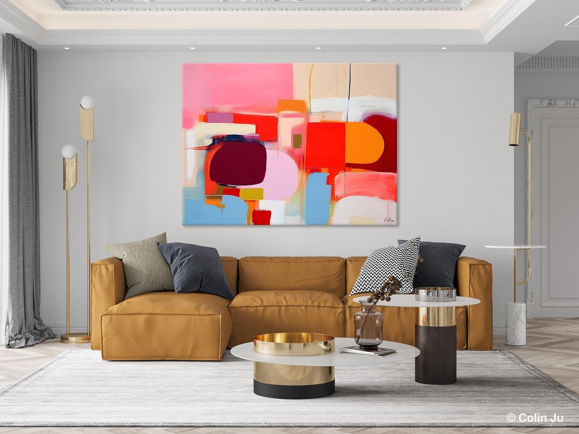 Extra Large Canvas Paintings - Original Abstract Art for Modern Wall Decor | Impasto & Contemporary Acrylic Paintings | Perfect for Dining Room, Living Room & Office Spaces