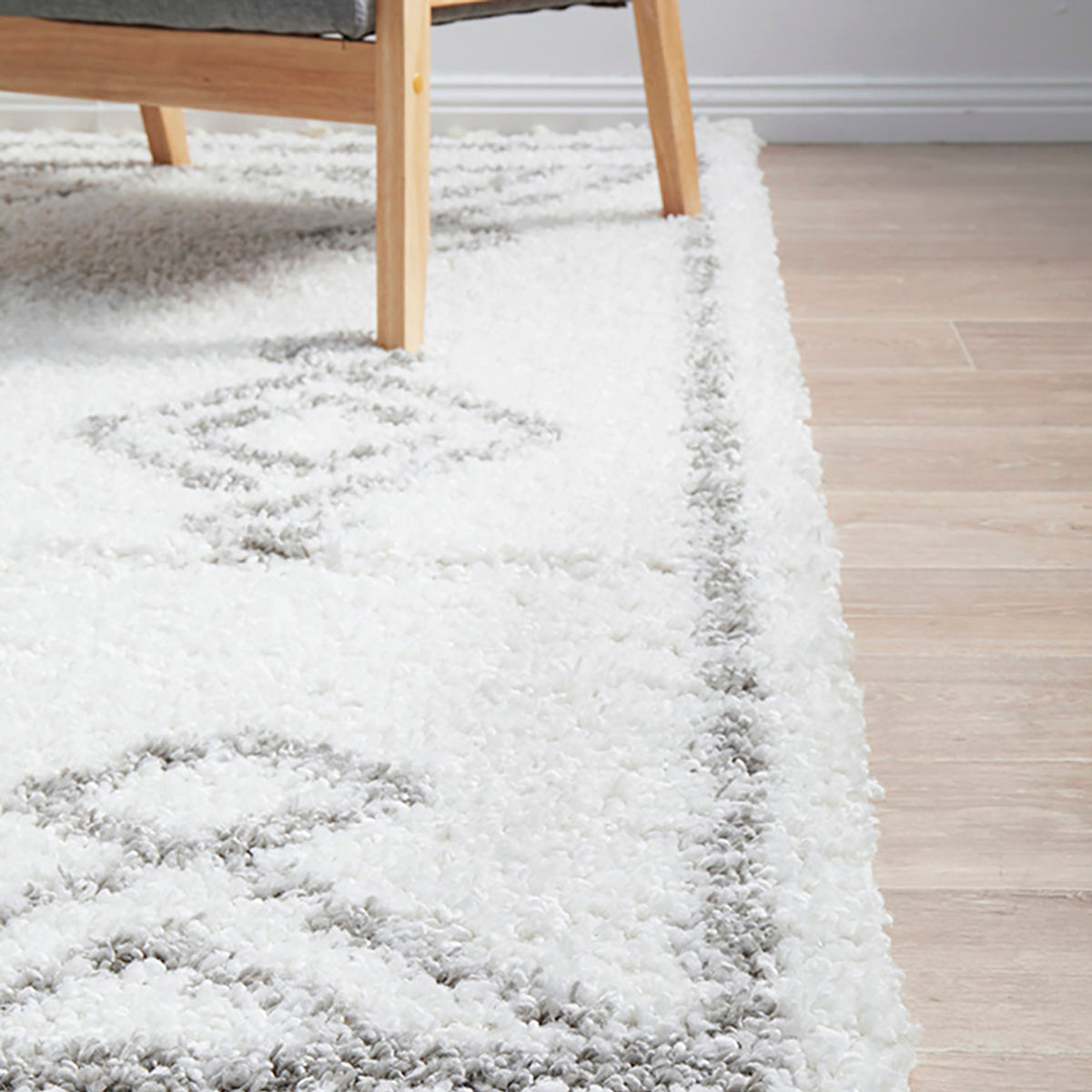 Casablanca Temara White Area Rug - Soft Moroccan Boho Chic Living Room Carpet - Perfect for Bedroom, Dorm & Home Decor