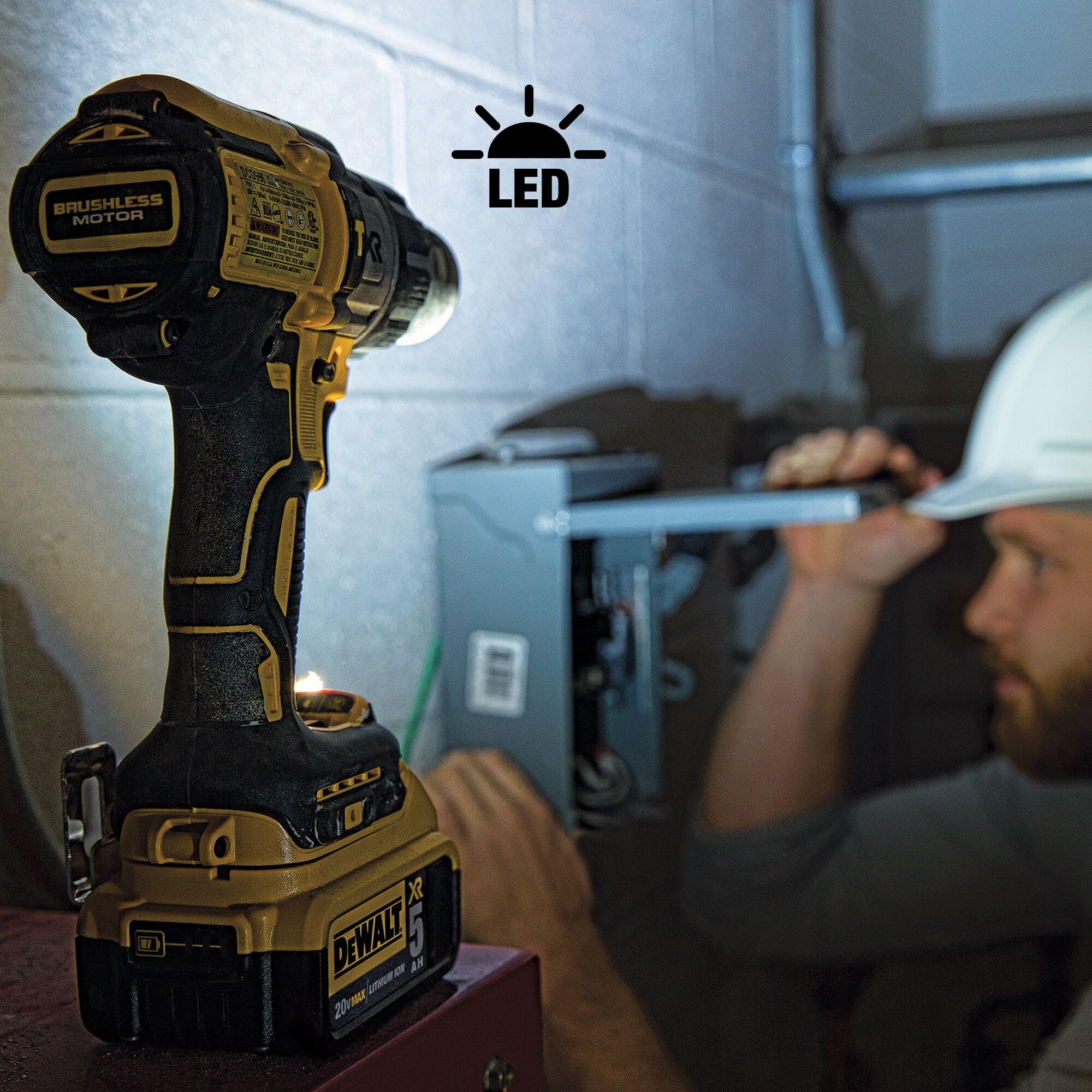 DEWALT 20V MAX XR Brushless Impact Driver & Hammer Drill Combo Kit with 4.0Ah Battery, Cordless Power Tool Set (DCK299M2) - Perfect for Construction, Woodworking, and DIY Home Projects