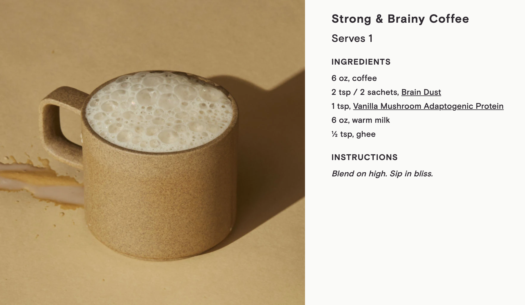Brain Dust | Natural Adaptogens for Focus & Mental Clarity | Boost Concentration for Work & Study