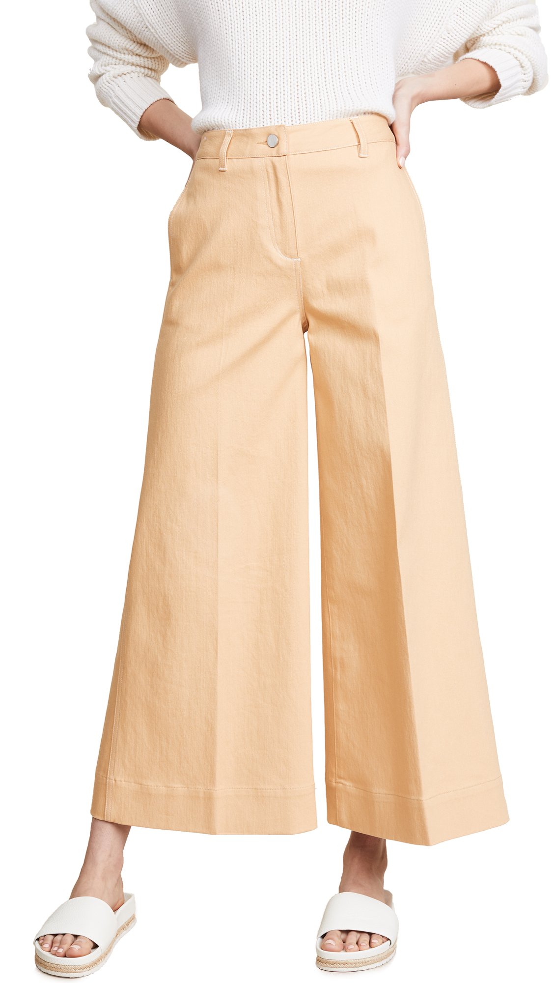 Elizabeth and James Women's Casual Wide Leg Pants - Orange, Size 29 | Comfortable Lounge Pants for Work, Travel & Everyday Wear