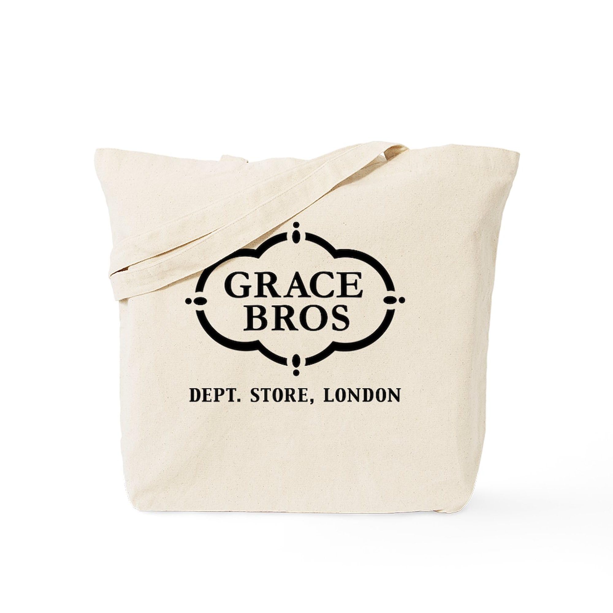 Grace Brothers Natural Canvas Tote Bag - Eco-Friendly Reusable Shopping Bag for Groceries, Beach, Work & Daily Use