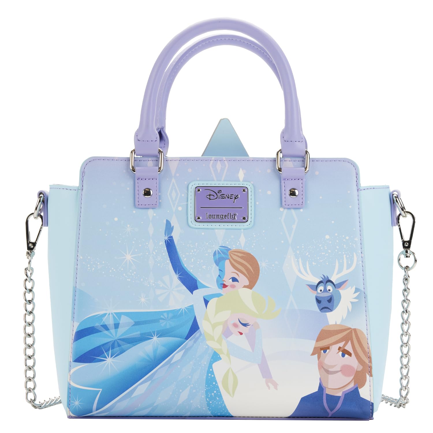Loungefly Disney Frozen Princess Castle Crossbody Bag for Women - Stylish Mini Backpack Purse for Daily Use, Travel & Cosplay Accessories