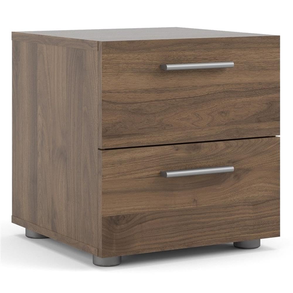 Home Square 3-Piece Walnut Bedroom Set with 4-Drawer Dresser & 2 Nightstands - Perfect for Master Bedroom, Guest Room & Apartment Decor