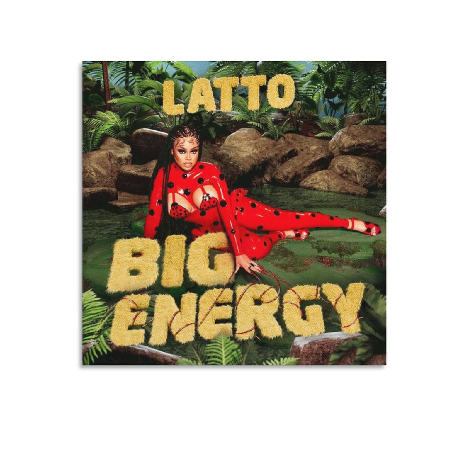 Big Energy Canvas Poster - Latto Wall Art Decor for Living Room & Bedroom, Unframed 12x12 Inch (30x30cm) - Perfect for Home Decor, Office & Gift Giving