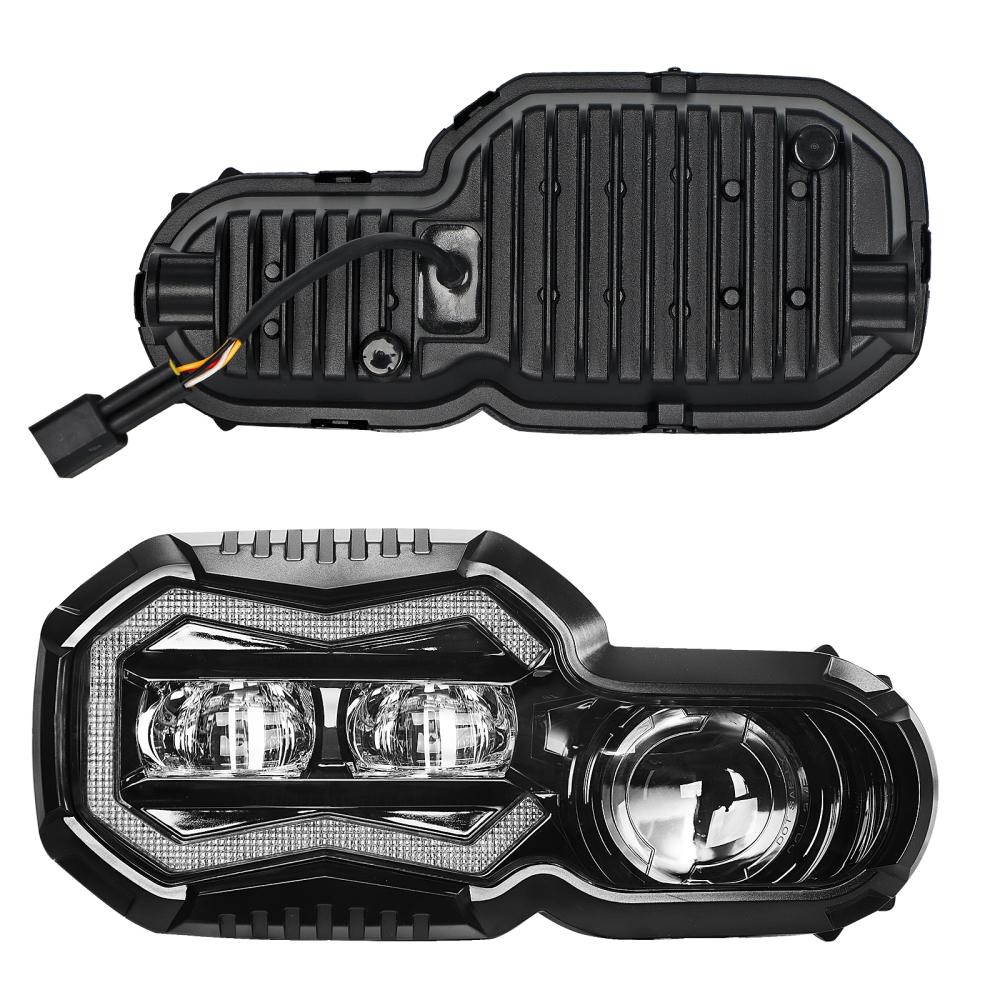 Osram LED Headlight H4 High/Low Beam with Halo Ring - Compatible with BMW Motorcycles for Night Riding & Off-Road Adventure