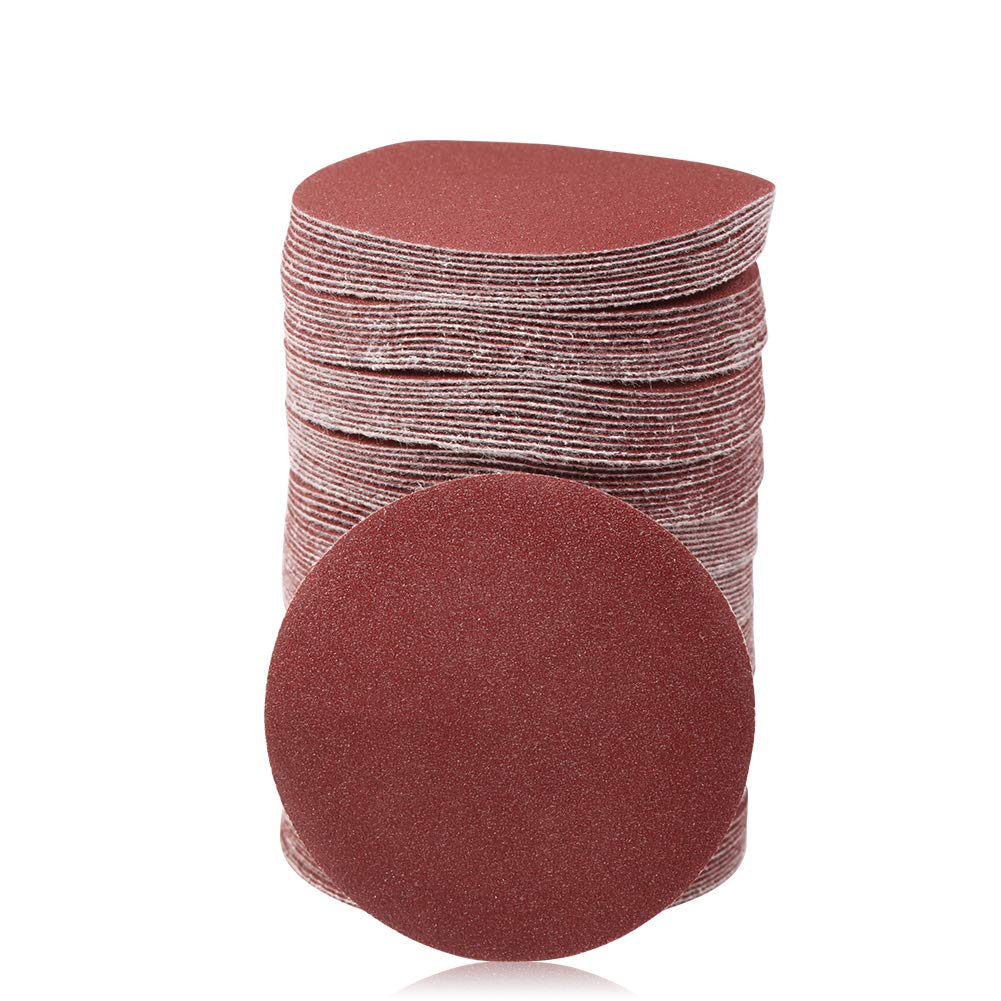 SPEEDWOX 100-Pack 3 Inch Hook & Loop Sanding Discs - 120 Grit Sandpaper for Drill, Grinder & Rotary Tools - No Hole Design - Perfect for Woodworking, Metal Polishing & DIY Projects