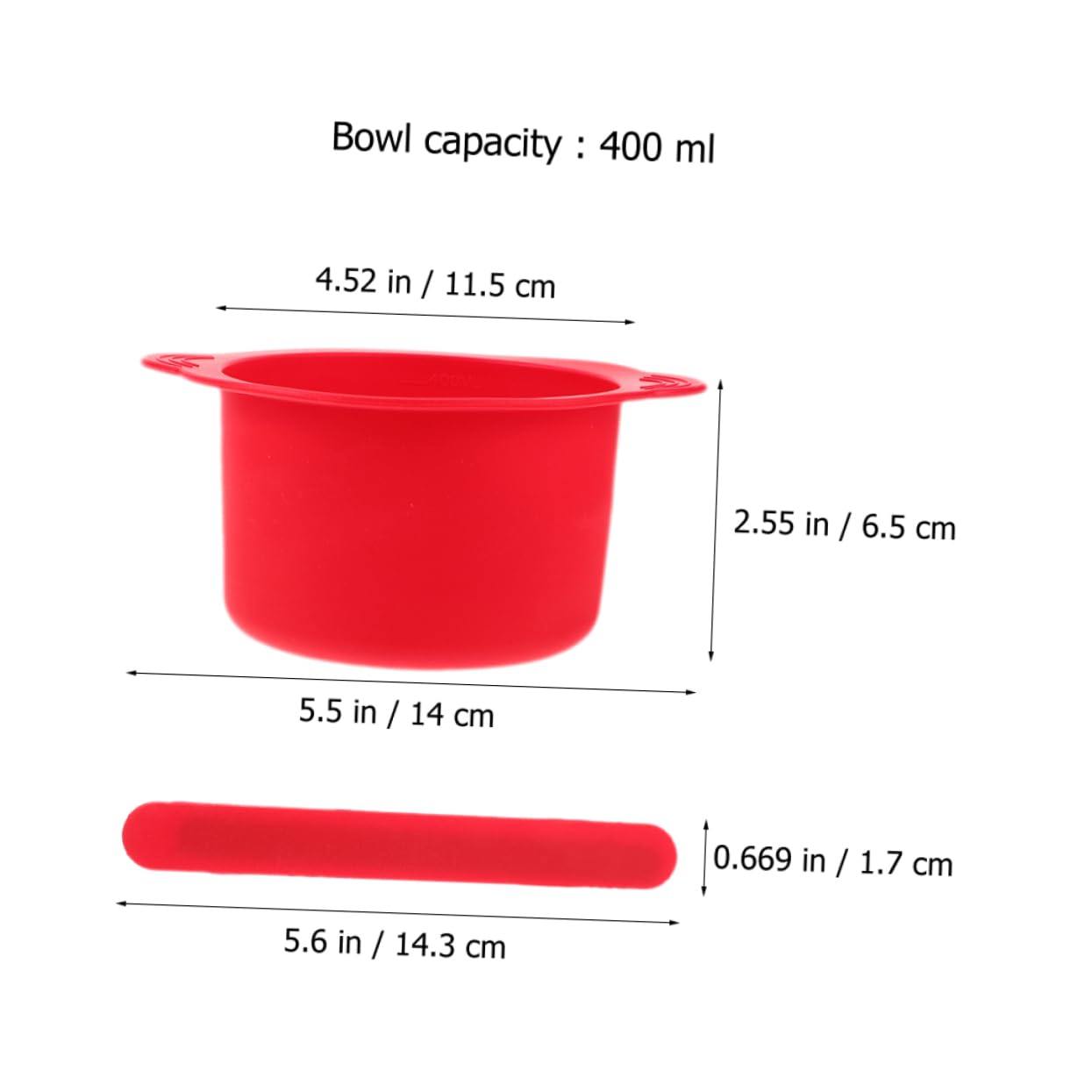 Angoily Silicone Wax Melter Liner Bowl for Hair Removal - Double Bowl Warmer with Stirrer, Easy to Clean - Perfect for Salon & Home Waxing Treatments