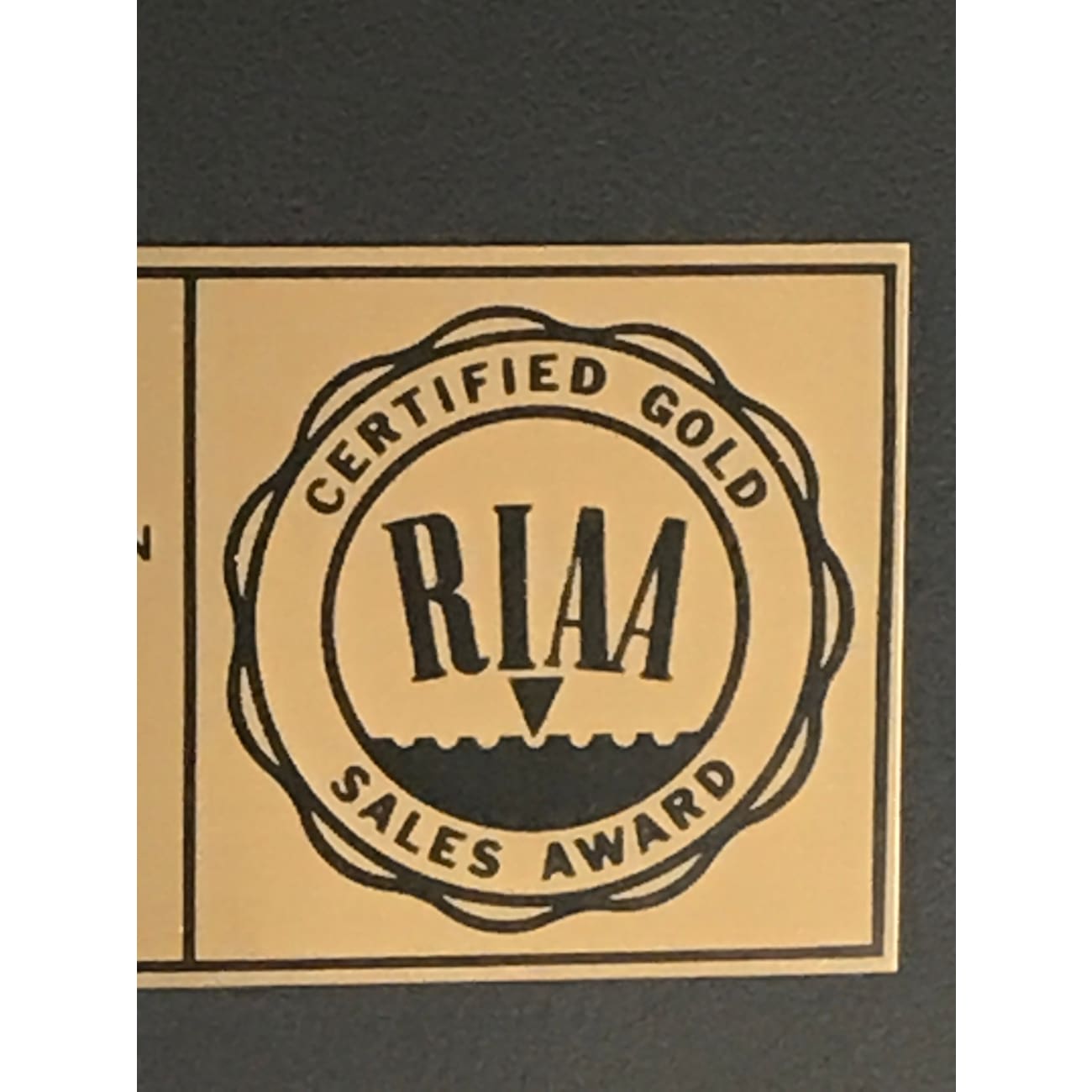 Elton John Jump Up! RIAA Gold Album Award Presented to Bernie Taupin - Rare Collectible Music Memorabilia for Fans & Display
