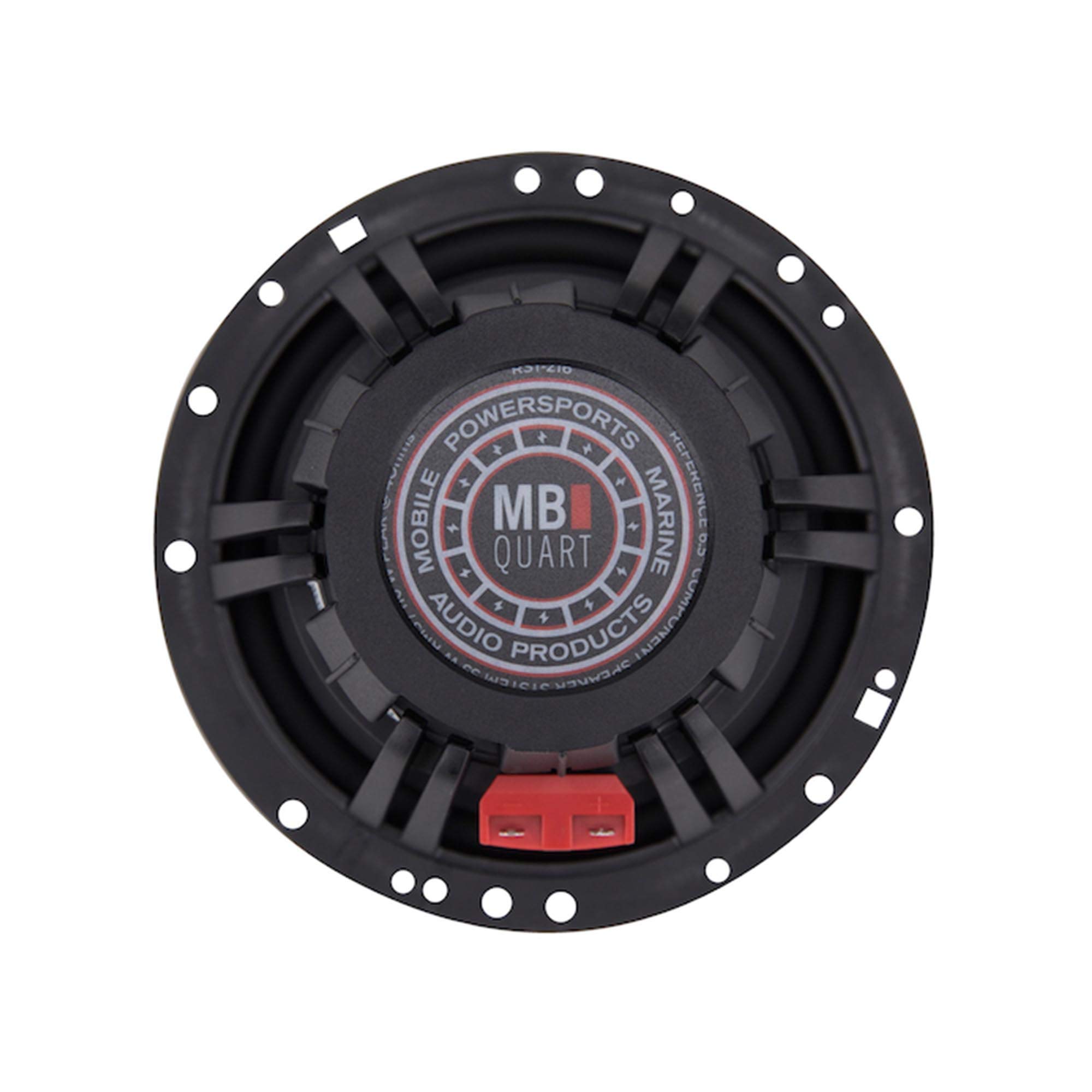 MB Quart RS1-216 6.5 Inch 2-Way Coaxial Car Speakers (Pair, Black) – 220W Power, 4 Ohm Impedance, Includes Grills – Premium Car Audio System for Clear Sound in Sedans, SUVs & Trucks