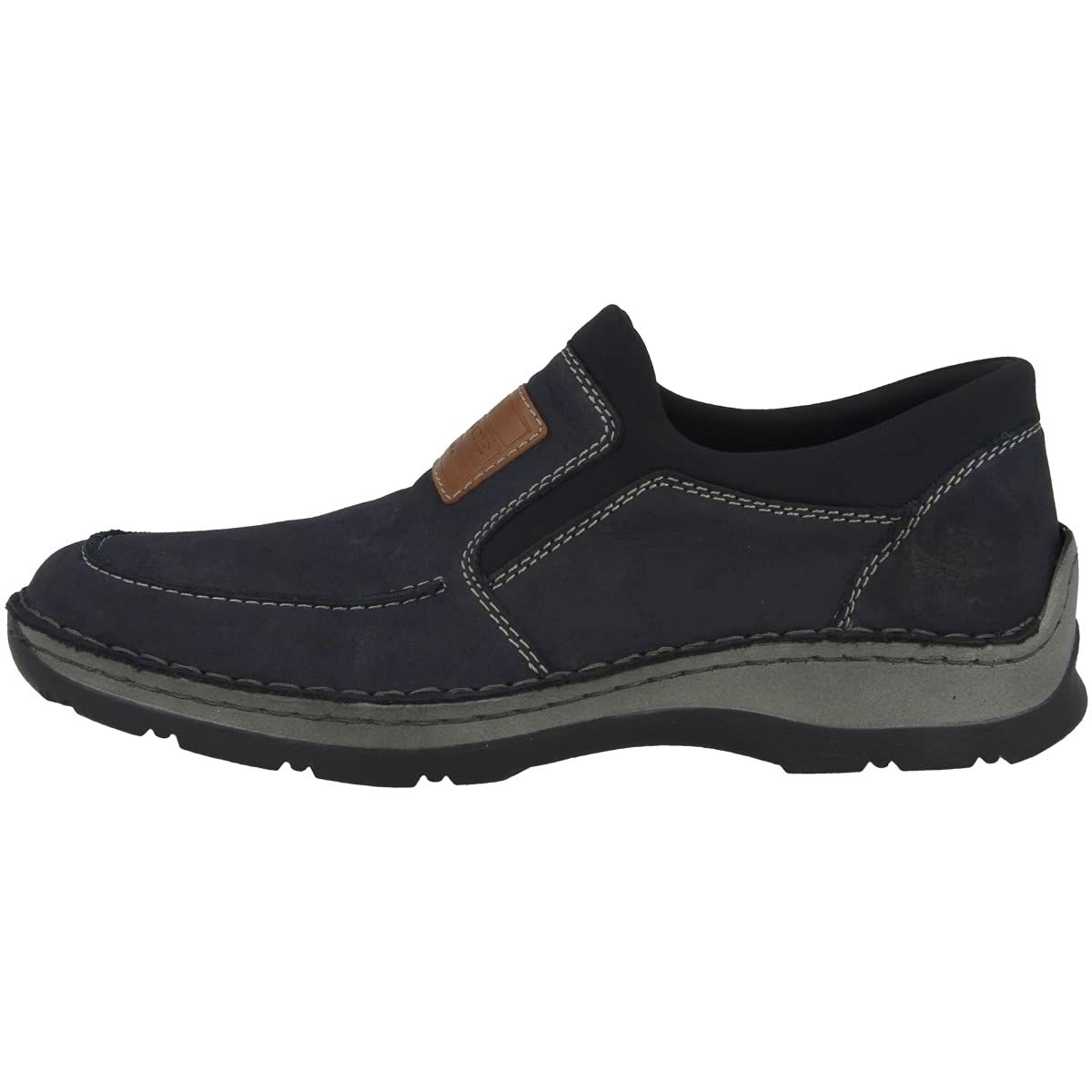Rieker Men's Comfort Loafers - Slip-On Casual Shoes for Business & Travel - Lightweight & Breathable Leather Shoes for Office, Walking & Daily Wear