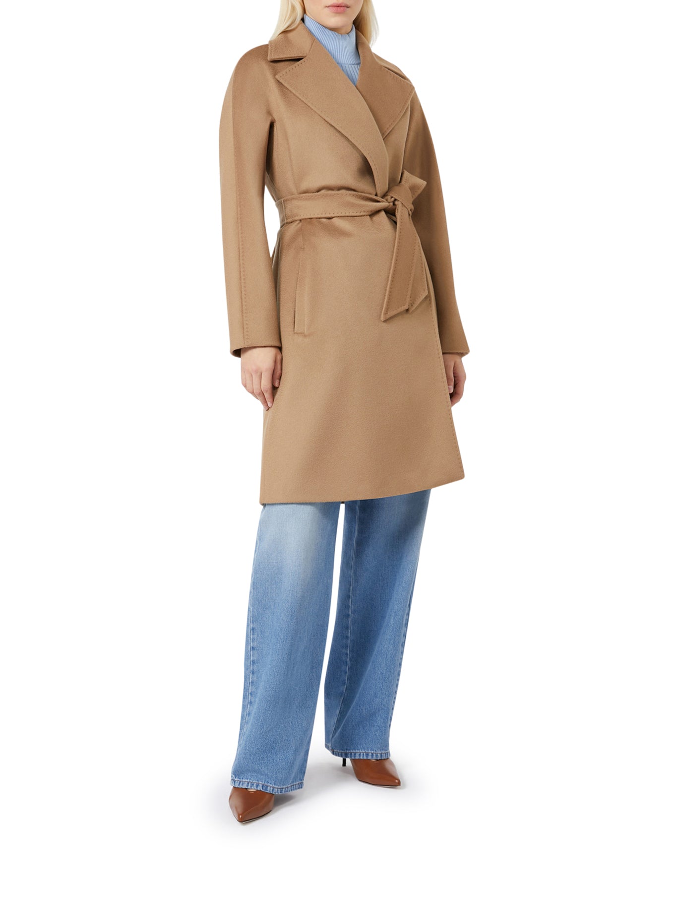 Max Mara Studio Dravenna Coat in Nude Neutrals - Camel Color 2526016091600 006 | Elegant Trench Coat for Women, Perfect for Office, Business Meetings & Fall Fashion