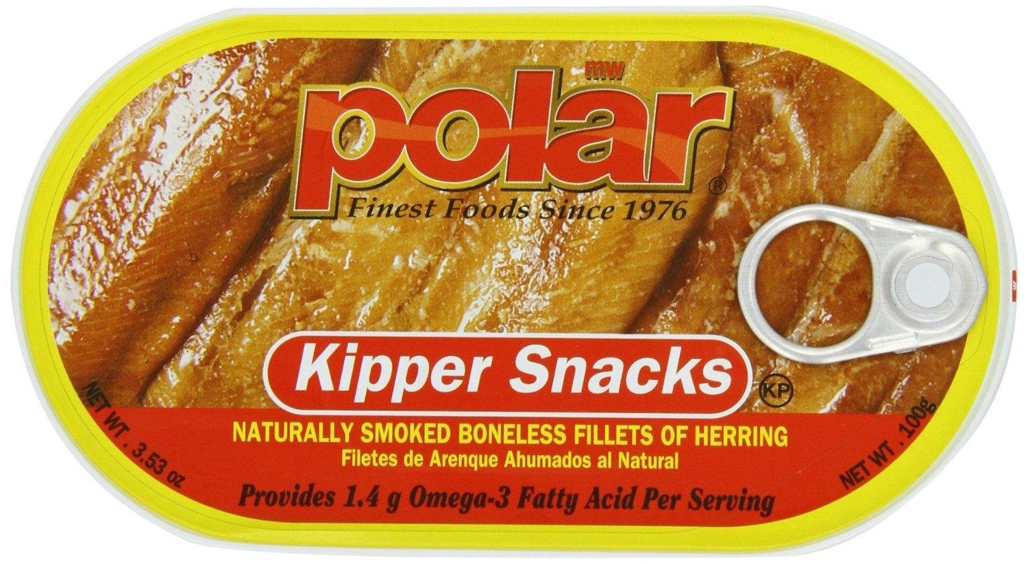 Premium Smoked Boneless Herring Fillets - Polar Kipper Snacks, 4 Pack (3.53 oz Cans) - High Protein Keto & Paleo Diet Friendly - Perfect for Salads, Charcuterie Boards & On-The-Go Snacking