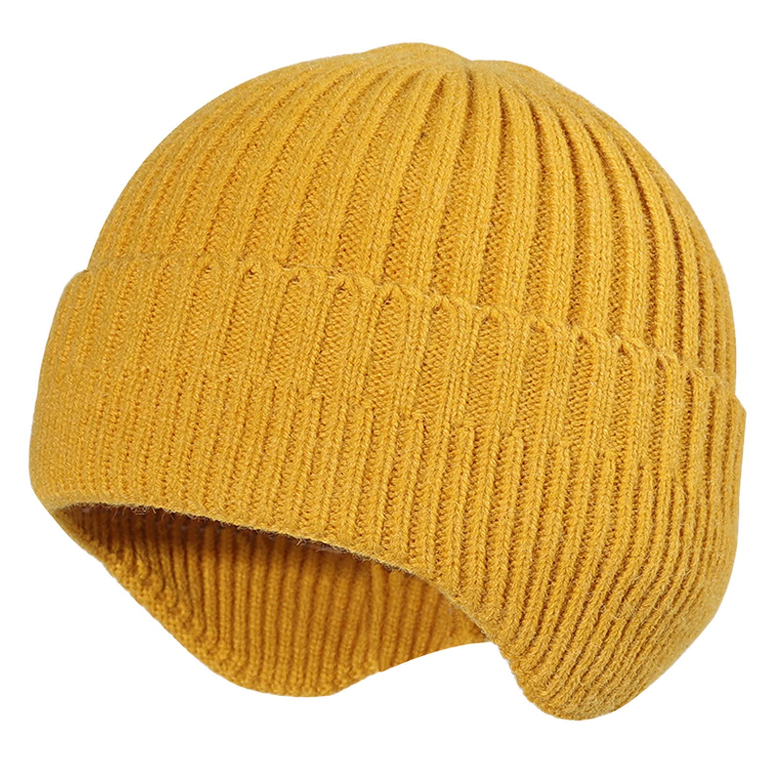 Warm Winter Hats for Men & Women - Windproof Wool Knit Beanie with Earmuffs for Skiing, Cycling & Outdoor Activities in Fall & Winter
