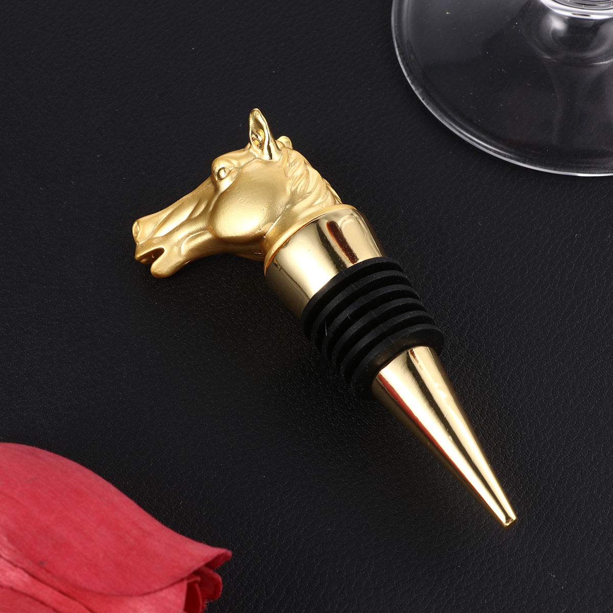 DOITOOL Premium Alloy Wine Bottle Stopper - Airtight Seal for Red, White & Sparkling Wine - Perfect for Home Bars, Parties & Gifts (1-Pack)