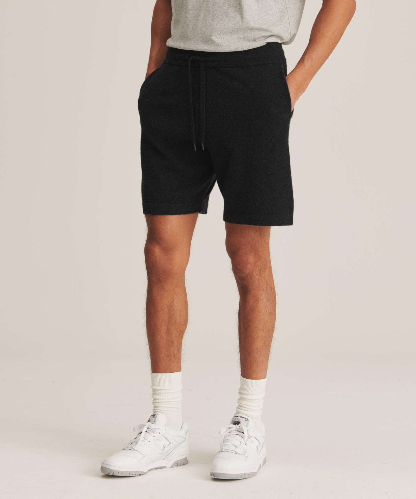 Premium Men's Signature Cashmere Shorts - Ultra Soft & Breathable Lounge Pants for Relaxing at Home & Travel - Comfortable Sleepwear & Casual Wear