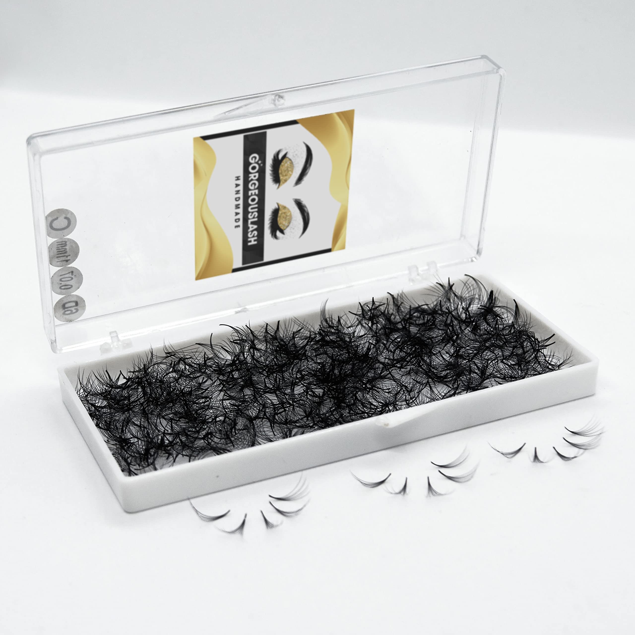 1000 Premade Eyelash Extension Fans - 3D to 10D Volume Lashes, Handmade Fluffy Lash Clusters (6D Curl C, 10mm) for Salon Professionals & DIY Lash Artists - Perfect for Volume Lash Extensions & Natural Looks