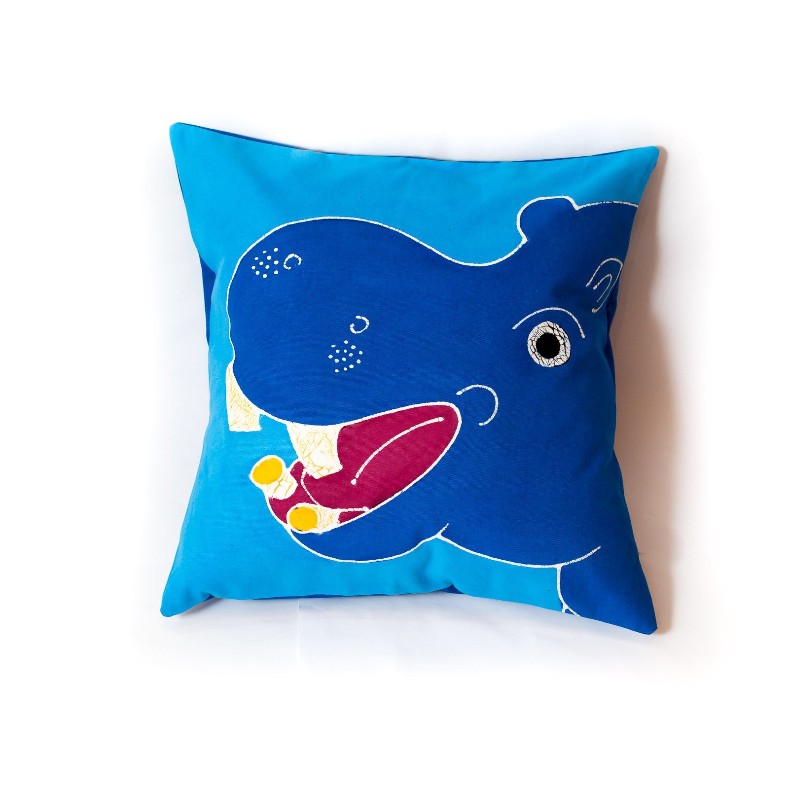 Premium Safari Fun Hippo Cushion Cover - Soft & Durable Decorative Pillow Case for Kids Room, Nursery, or Living Room - Perfect for Home Decor, Gifts, and Themed Parties