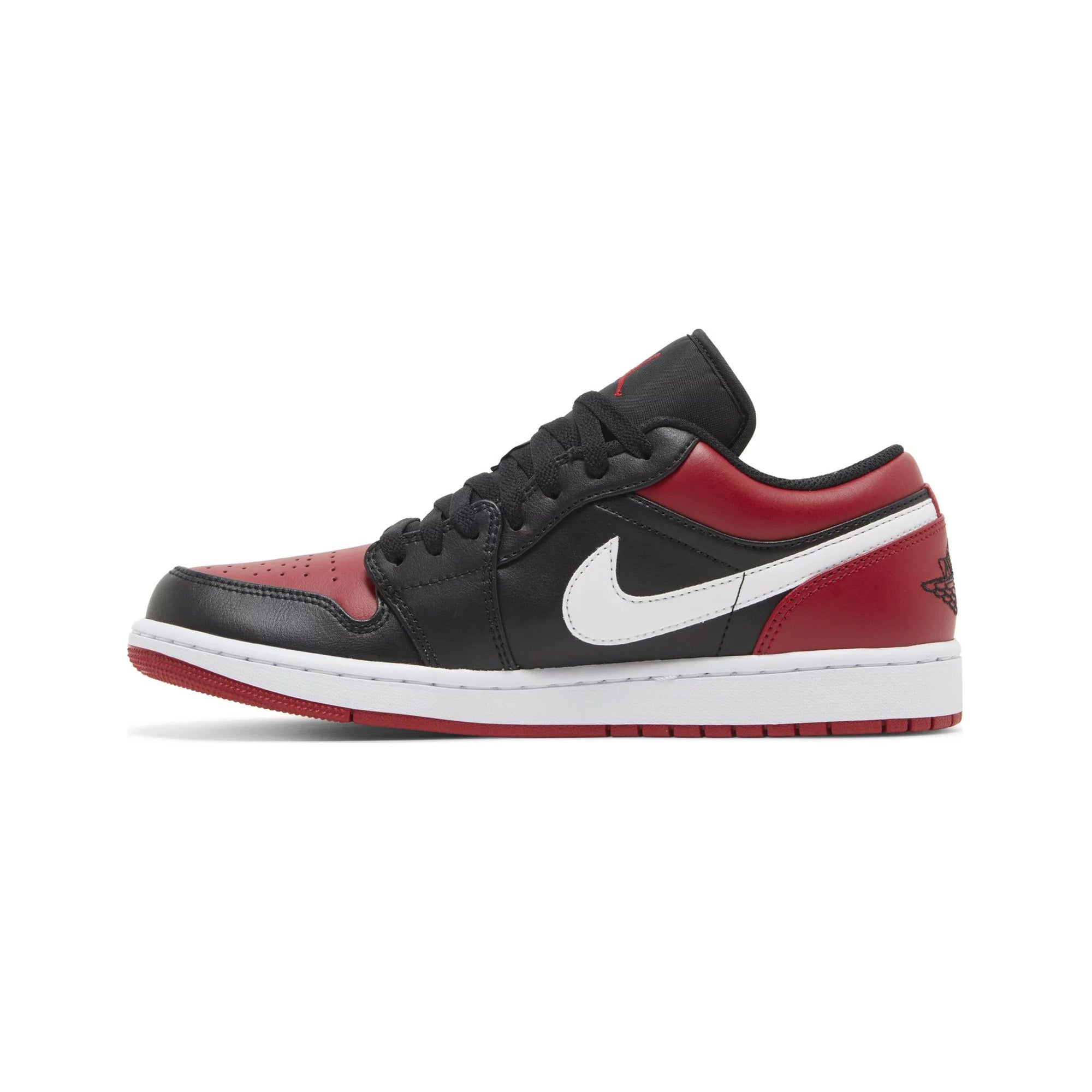 Air Jordan 1 Low 'Alternate Bred Toe' Men's Basketball Shoes - Black/Red-White Sneakers for Casual Wear & Street Style