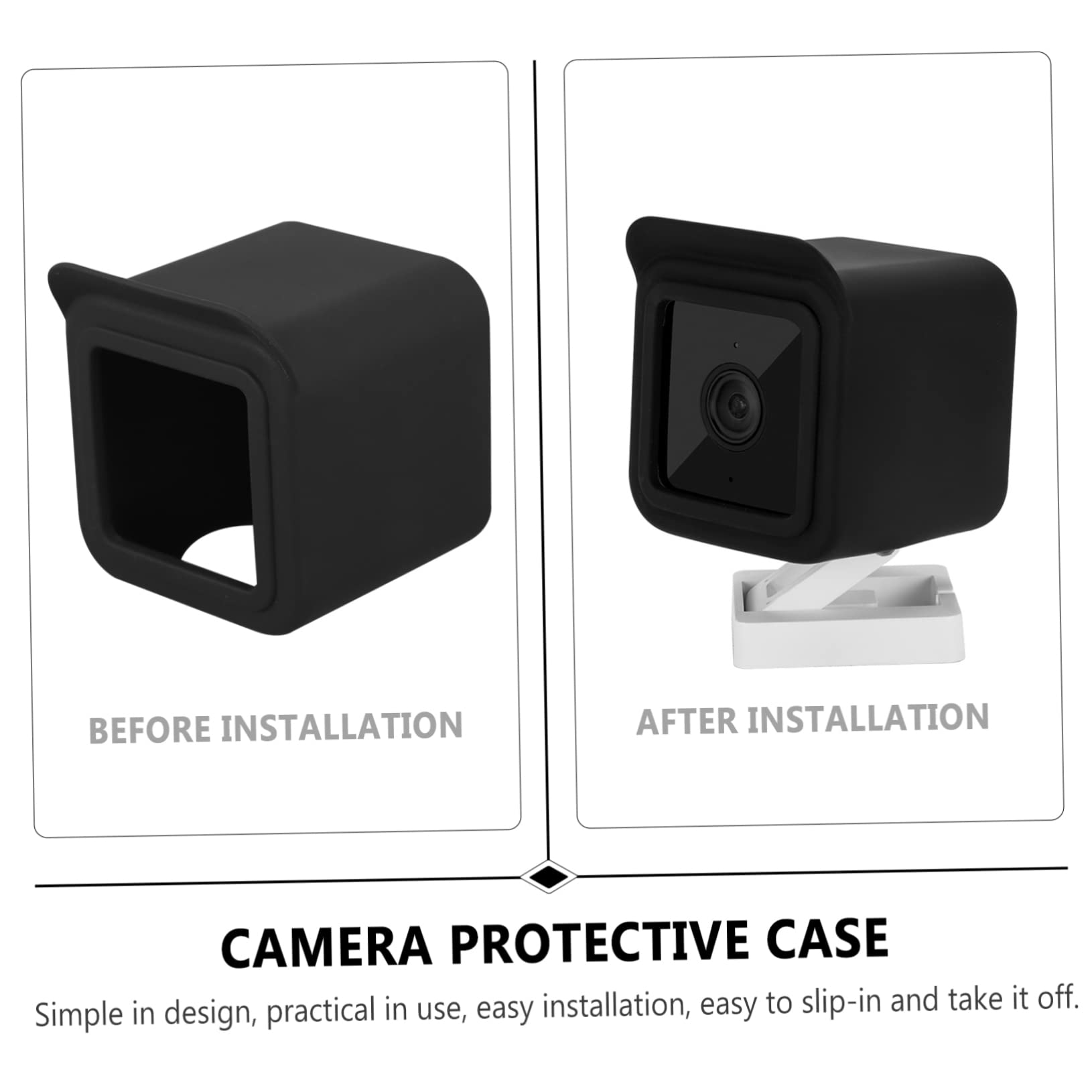 Uonlytech 3-Pack Silicone Protective Cover for Home Security Cameras - Waterproof & Durable Mini Outdoor Camera Case (V3) - Perfect for Indoor/Outdoor Surveillance & Weather Protection