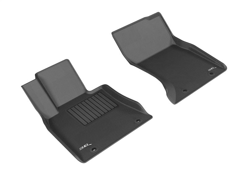 3D MAXpider Kagu Custom Fit Floor Mats for 2015-2016 Hyundai Genesis Sedan AWD & 2017-2020 Genesis G80 AWD - 1st Row Black All-Weather Car Mats | Perfect for Winter, Rainy Days & Daily Protection
