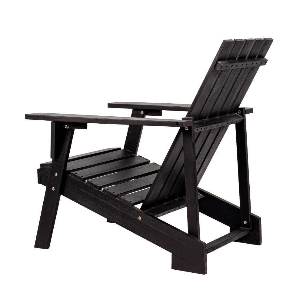 Modern Acacia Wood Adirondack Chair - Outdoor Patio Furniture for Garden, Poolside & Backyard Relaxation