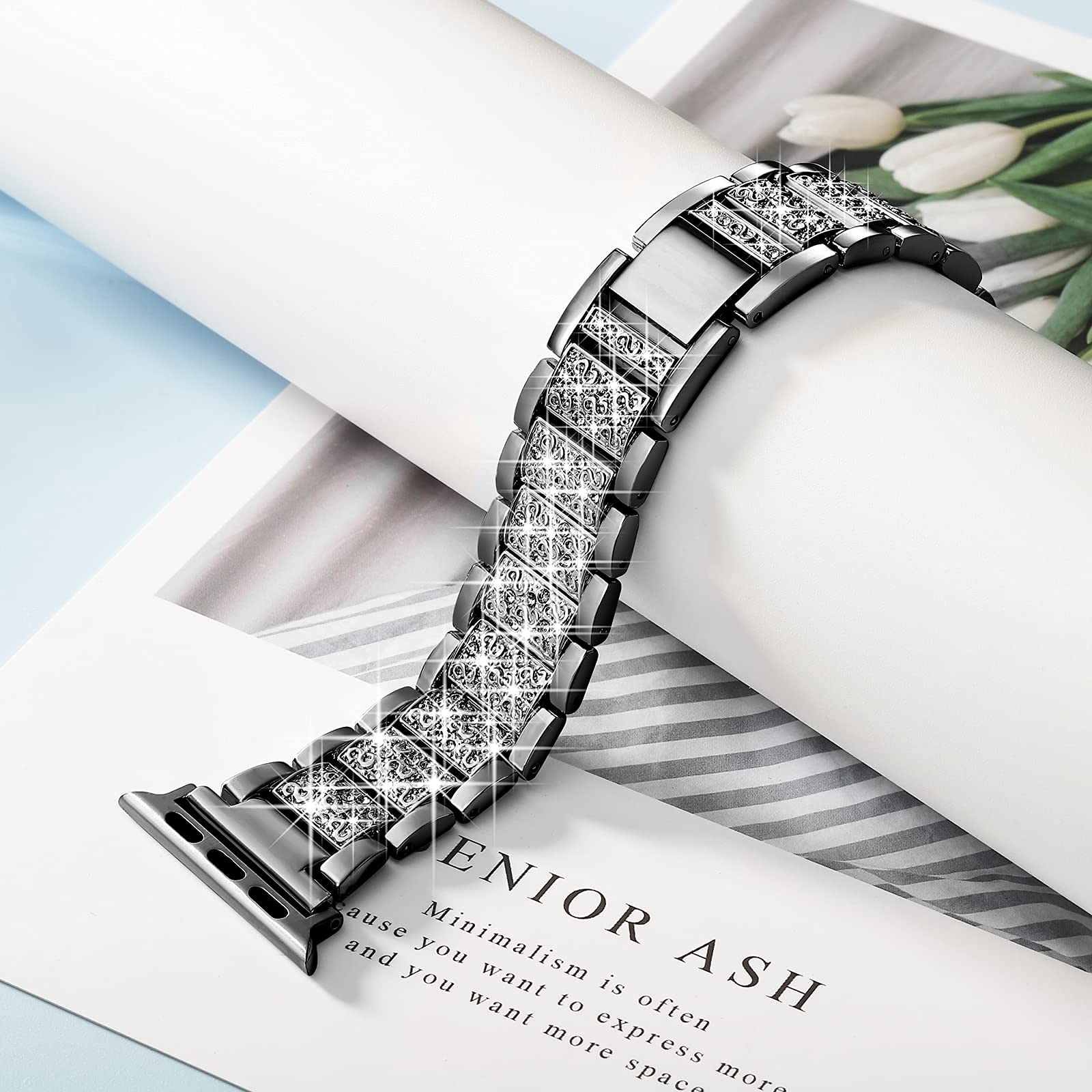 YGTIECS Bling Diamond Bracelet Compatible with Apple Watch 38mm 40mm 41mm 42mm 44mm 45mm 46mm 49mm - Stylish Dressy Band for Women, iWatch Ultra 2/1, Series 10/9/8/7/6/5/4/3/2/1 & SE - Perfect for Parties, Weddings & Everyday Elegance