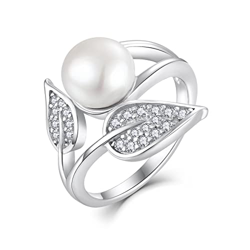 9mm pearl-leaf ring