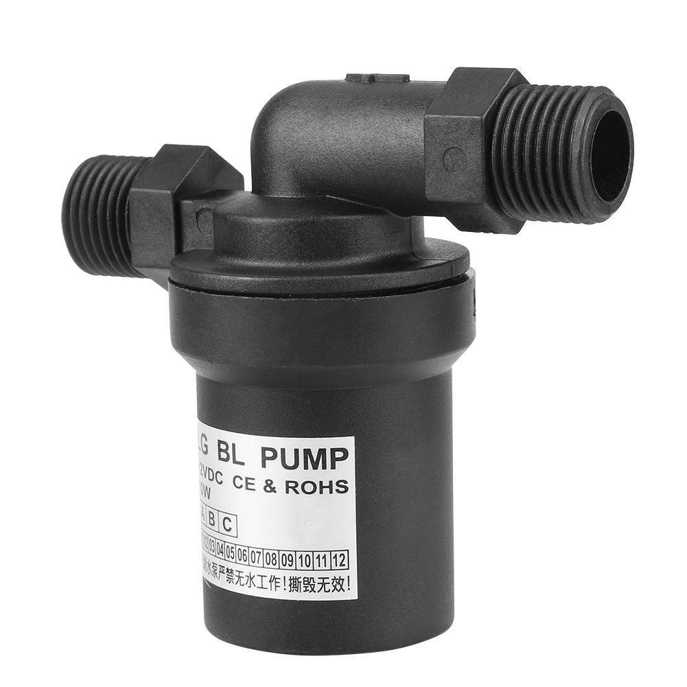 12V Brushless Solar Hot Water Heater Circulation Pump - High Temperature Water Circulation System for RV, Camper, Off-Grid Homes & Solar Heating Applications