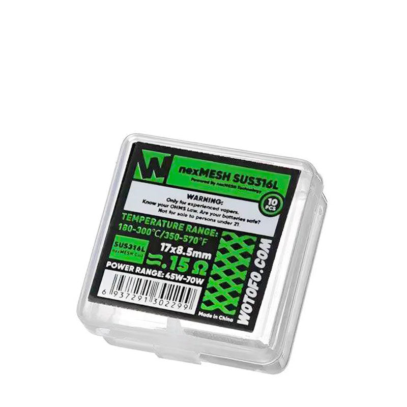 Wotofo NexMESH Replacement Coils - Chill/Turbo/Extreme/Clapton/Clapton S/SS316L Options for Vape Tanks - Perfect for Cloud Chasing & Flavor Enhancement