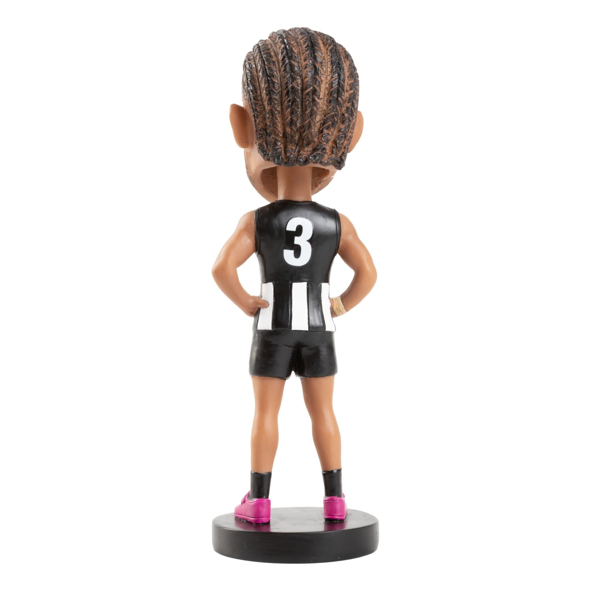 AFL Collingwood Magpies Issac Quaynor Bobblehead - Official AFL Collectible for Fans & Sports Memorabilia Enthusiasts - Perfect for Display in Home, Office, or Man Cave