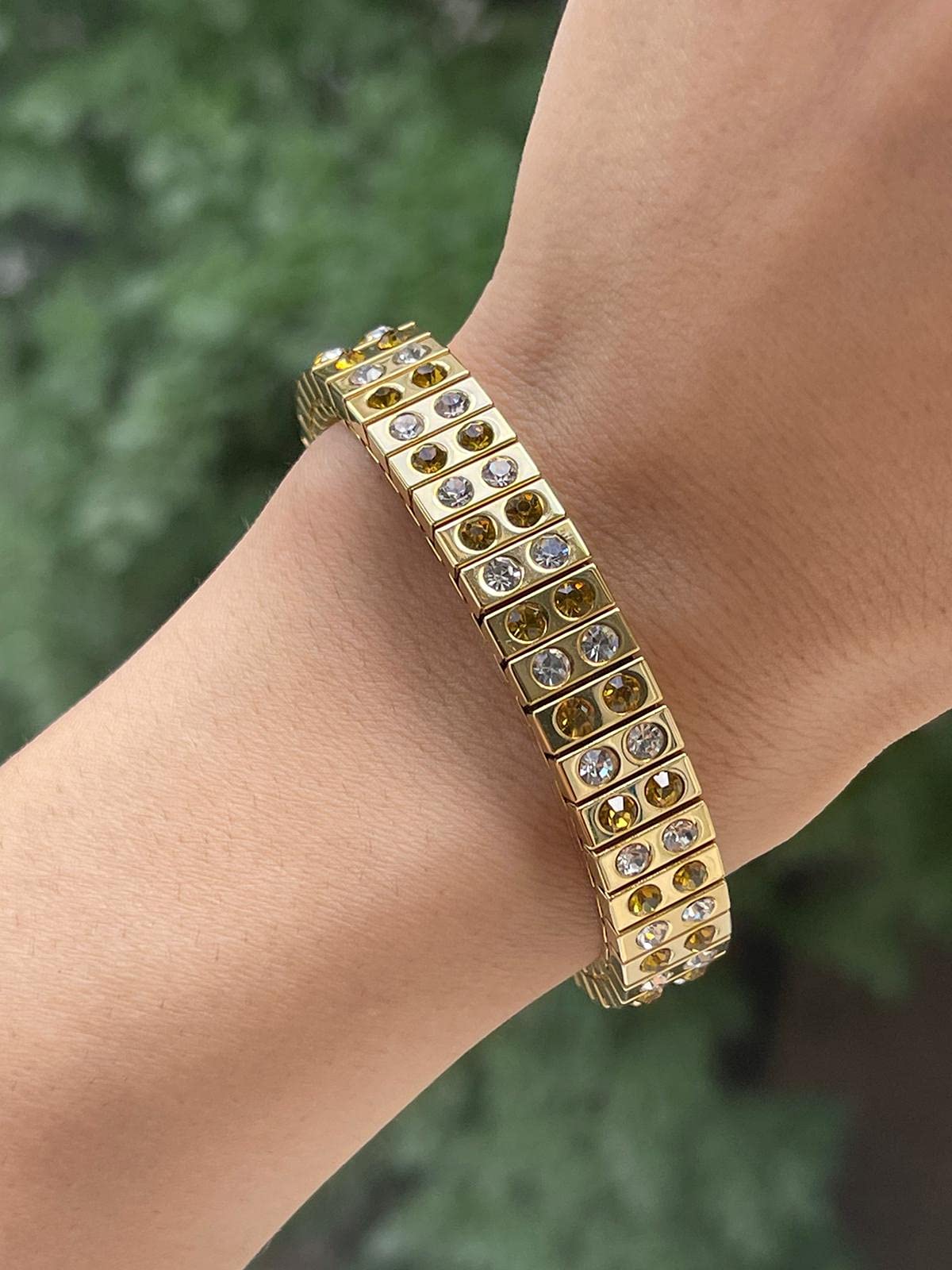 2ct Designer Yellow Citrine Gemstone Bracelet - Handmade Adjustable Gold Jewelry for Women, Grandmother & Mom | Elegant Formal Wear, Birthday Gift, Anniversary Present, Mother's Day Appreciation