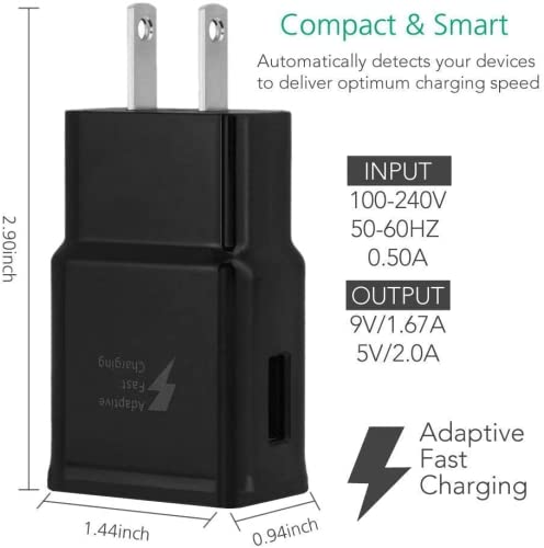 Fast 15W Wall Charger for Samsung Galaxy S20 Ultra 5G - EP-TA20JBE Adapter with 10ft USB-C Cable & Stereo Headphones - 3-in-1 Bundle - Rapid Charging - Black - Perfect for Home, Office & Travel