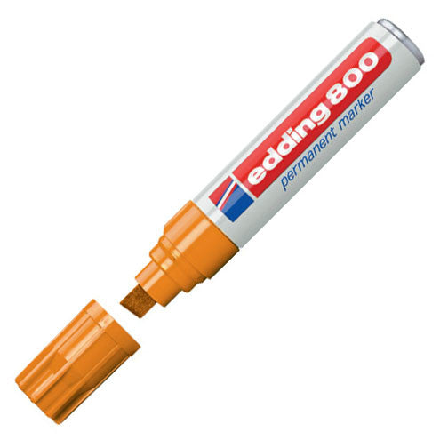edding 800 Permanent Marker Pen Chisel Tip - Industrial Strength, Waterproof & Fade-Proof Markers for Labeling, Crafts & DIY Projects