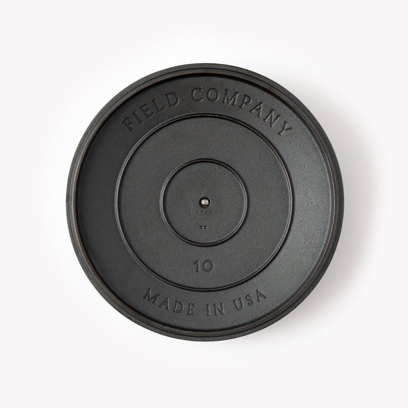 Premium No.10 Cast Iron Skillet Lid - Heavy Duty Cover for Dutch Ovens & Frying Pans - Perfect for Stovetop Cooking, Baking & Camping Use