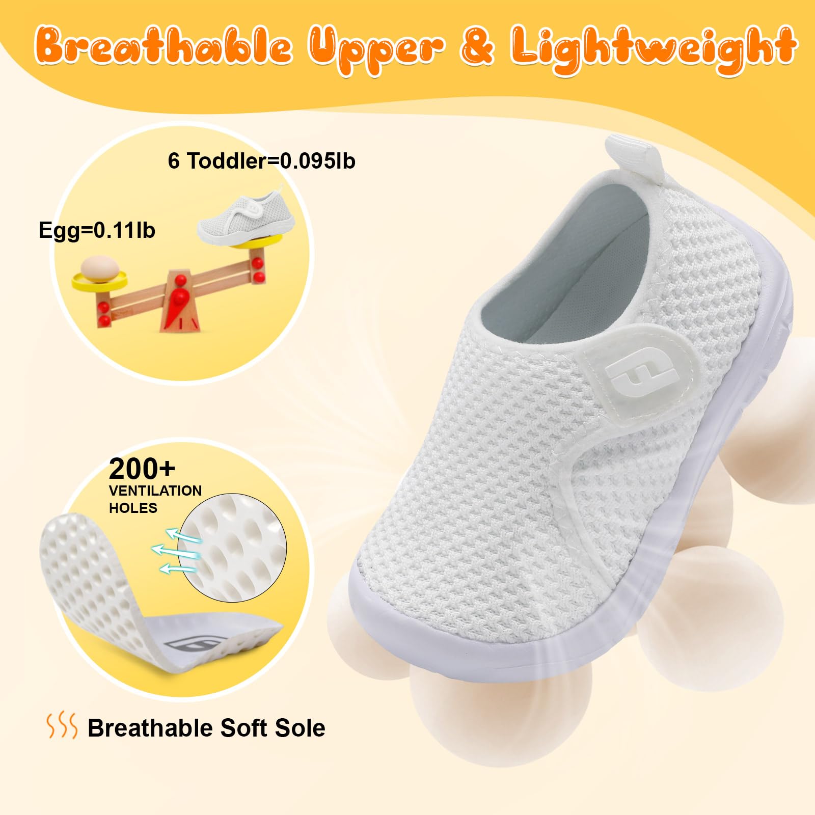 JOINFREE Kids Barefoot Shoes - Breathable Toddler Sneakers for School & Play